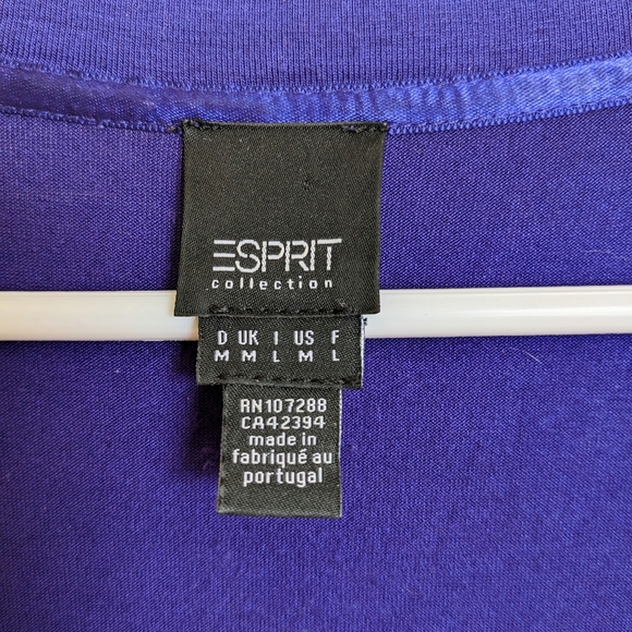 Purple Esprit v-neck, shrt-slved dress w/embroidered bodice & tie back. M. - Picture 3 of 7